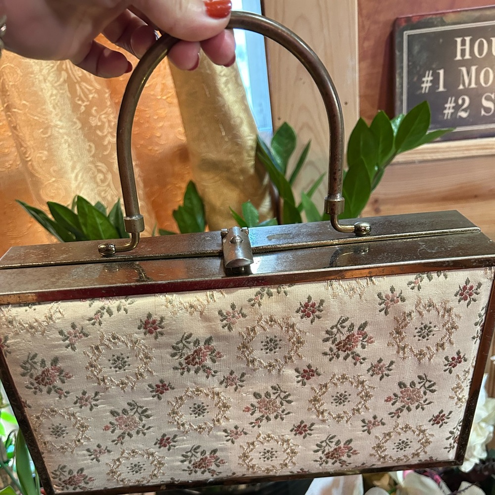 Antique metal box purse